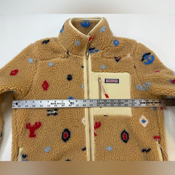 Vineyard Vines Nautical Icons Supershep Teddy Fleece Full Zip Jacket Small - Picture 7 of 12